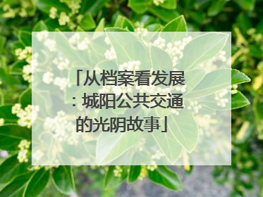 从档案看发展：城阳公共交通的光阴故事