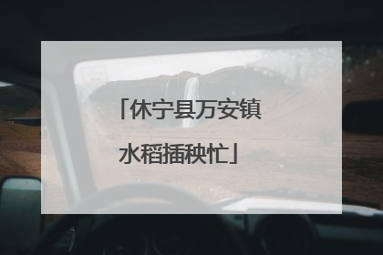 休宁县万安镇水稻插秧忙