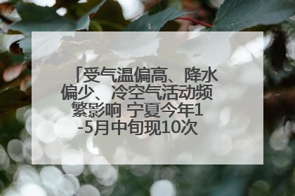 受气温偏高、降水偏少、冷空气活动频繁影响 宁夏今年1-5月中旬现10次定级沙尘天气过程
