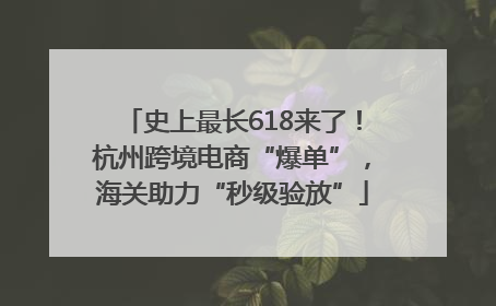 史上最长618来了！杭州跨境电商“爆单”，海关助力“秒级验放”
