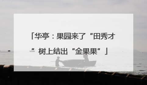 华亭：果园来了“田秀才”树上结出“金果果”