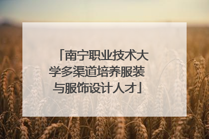 南宁职业技术大学多渠道培养服装与服饰设计人才