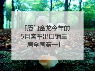 厦门金龙今年前5月客车出口销量居全国第一