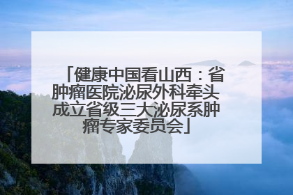 健康中国看山西：省肿瘤医院泌尿外科牵头成立省级三大泌尿系肿瘤专家委员会