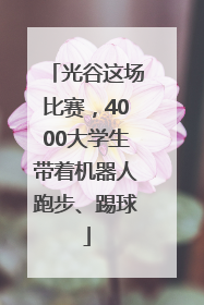 光谷这场比赛，4000大学生带着机器人跑步、踢球