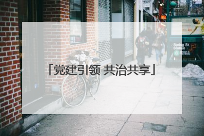 党建引领 共治共享