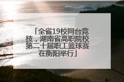 全省19校同台竞技，湖南省高职院校第二十届职工篮球赛在衡阳举行
