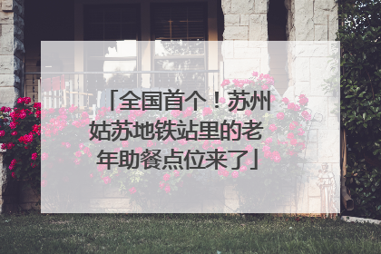 全国首个！苏州姑苏地铁站里的老年助餐点位来了