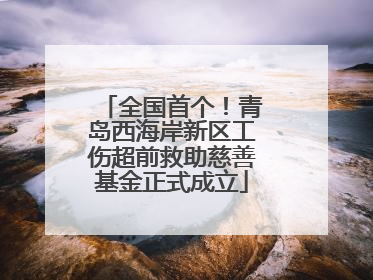全国首个！青岛西海岸新区工伤超前救助慈善基金正式成立