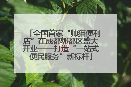 全国首家“帅猫便利店”在成都郫都区盛大开业——打造“一站式便民服务”新标杆