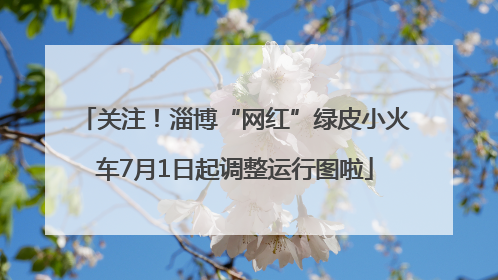 关注！淄博“网红”绿皮小火车7月1日起调整运行图啦