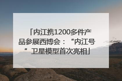 内江携1200多件产品参展西博会：“内江号”卫星模型首次亮相