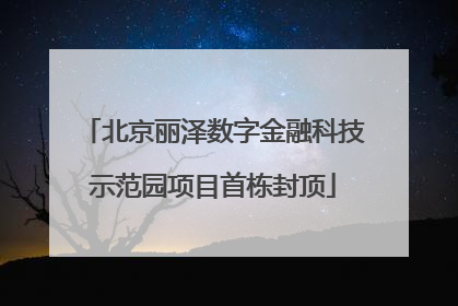 北京丽泽数字金融科技示范园项目首栋封顶