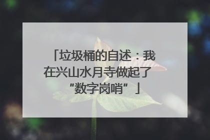 垃圾桶的自述：我在兴山水月寺做起了“数字岗哨”