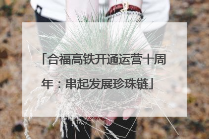 合福高铁开通运营十周年：串起发展珍珠链