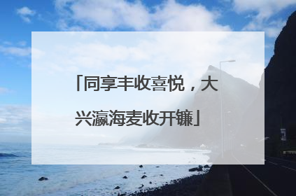 同享丰收喜悦，大兴瀛海麦收开镰