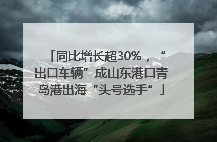 同比增长超30%，“出口车辆”成山东港口青岛港出海“头号选手”