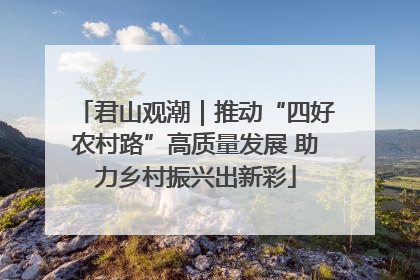 君山观潮｜推动“四好农村路”高质量发展 助力乡村振兴出新彩