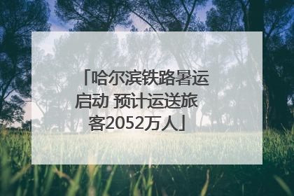 哈尔滨铁路暑运启动 预计运送旅客2052万人