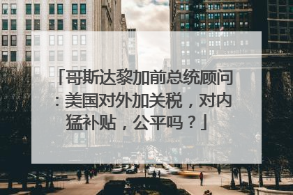哥斯达黎加前总统顾问：美国对外加关税，对内猛补贴，公平吗？