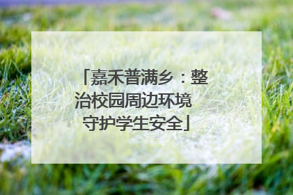 嘉禾普满乡：整治校园周边环境 守护学生安全