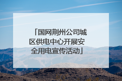 国网荆州公司城区供电中心开展安全用电宣传活动