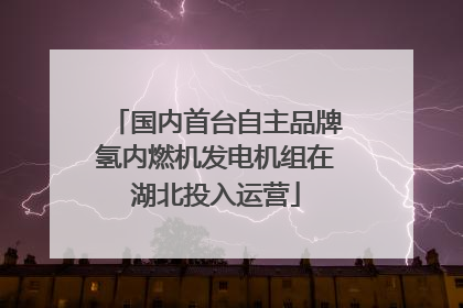 国内首台自主品牌氢内燃机发电机组在湖北投入运营