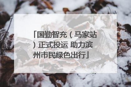 国勤智充（马家站）正式投运 助力滨州市民绿色出行