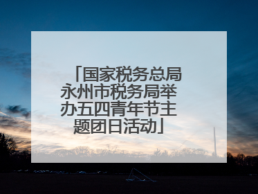 国家税务总局永州市税务局举办五四青年节主题团日活动