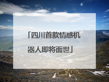 四川首款情感机器人即将面世