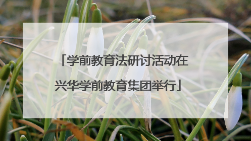 学前教育法研讨活动在兴华学前教育集团举行