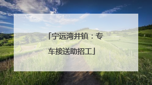 宁远湾井镇：专车接送助招工