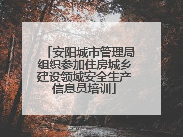安阳城市管理局组织参加住房城乡建设领域安全生产信息员培训