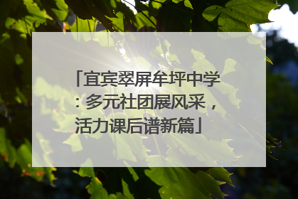 宜宾翠屏牟坪中学：多元社团展风采，活力课后谱新篇