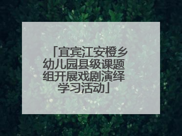 宜宾江安橙乡幼儿园县级课题组开展戏剧演绎学习活动