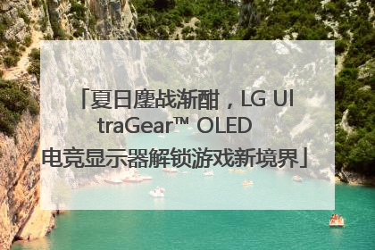 夏日鏖战渐酣，LG UltraGear™ OLED电竞显示器解锁游戏新境界