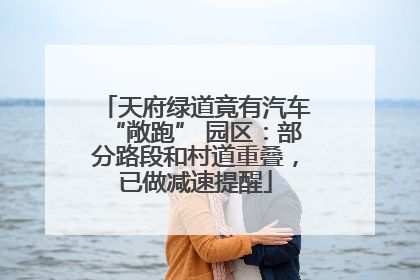 天府绿道竟有汽车“敞跑” 园区：部分路段和村道重叠，已做减速提醒
