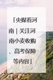央媒看河南｜关注河南小麦收购、高考保障等内容