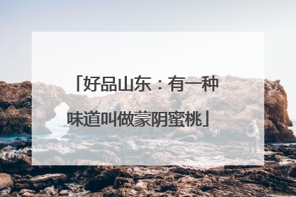 好品山东：有一种味道叫做蒙阴蜜桃