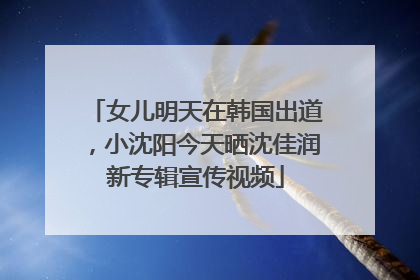 女儿明天在韩国出道，小沈阳今天晒沈佳润新专辑宣传视频