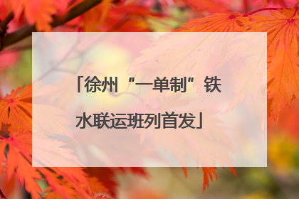 徐州“一单制”铁水联运班列首发