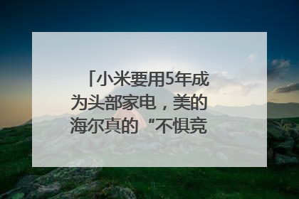 小米要用5年成为头部家电，美的海尔真的“不惧竞争”？｜热财经