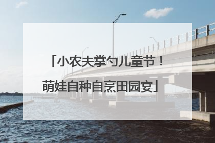 小农夫掌勺儿童节！萌娃自种自烹田园宴