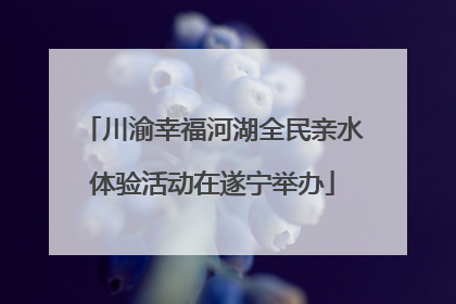 川渝幸福河湖全民亲水体验活动在遂宁举办