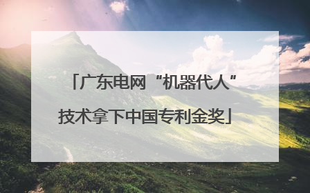 广东电网“机器代人”技术拿下中国专利金奖