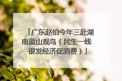 广东赵伯今年三赴湖南蓝山观鸟（民生一线·银发经济促消费）