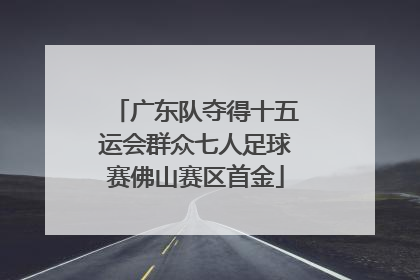 广东队夺得十五运会群众七人足球赛佛山赛区首金
