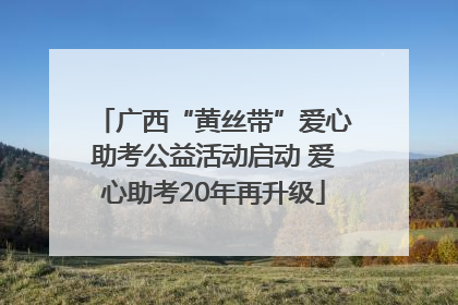 广西“黄丝带”爱心助考公益活动启动 爱心助考20年再升级