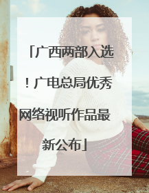 广西两部入选！广电总局优秀网络视听作品最新公布
