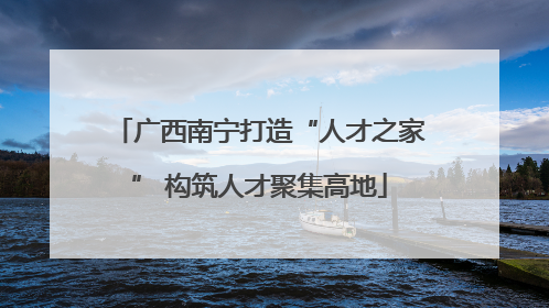 广西南宁打造“人才之家” 构筑人才聚集高地
